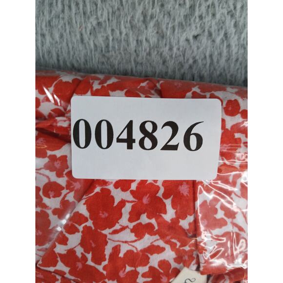 Universal Thread Shirt Womens Medium Red Floral Blouse Top Long Sleeve Crop NWT - Picture 8 of 8